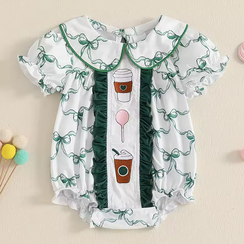 Baby Girl's Bow Romper