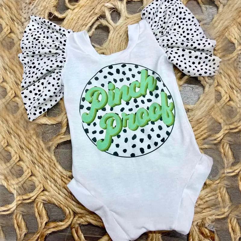 Baby St. Patrick's Day Print Romper.