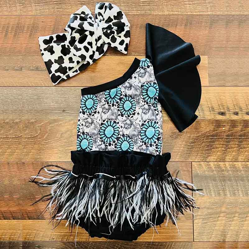 2 Piece Baby Girl Print Set.