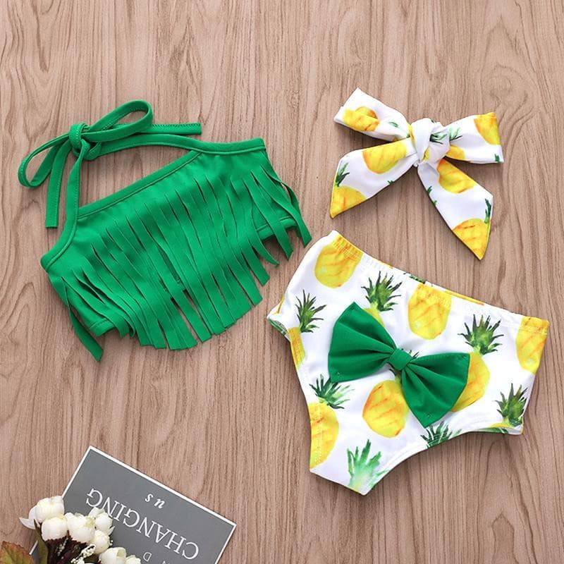 3-piece Baby Tassel Swimsuit.