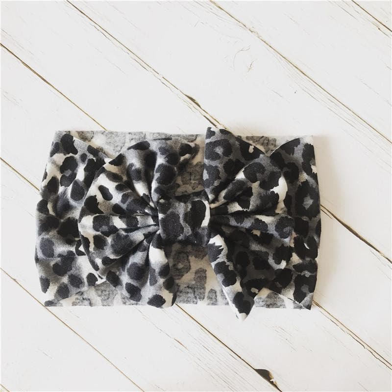Baby 3D Big Bowknot Leopard Headband.