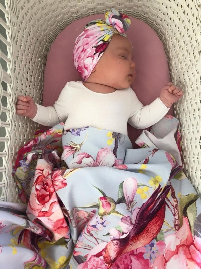 2-piece Baby Floral Sleeping Bag.