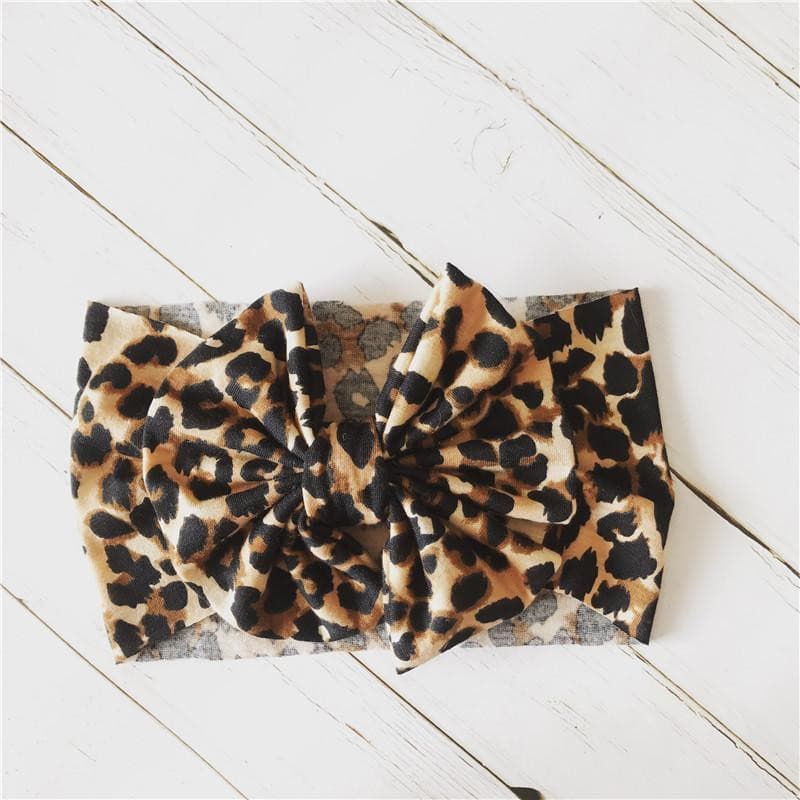 Baby 3D Big Bowknot Leopard Headband.