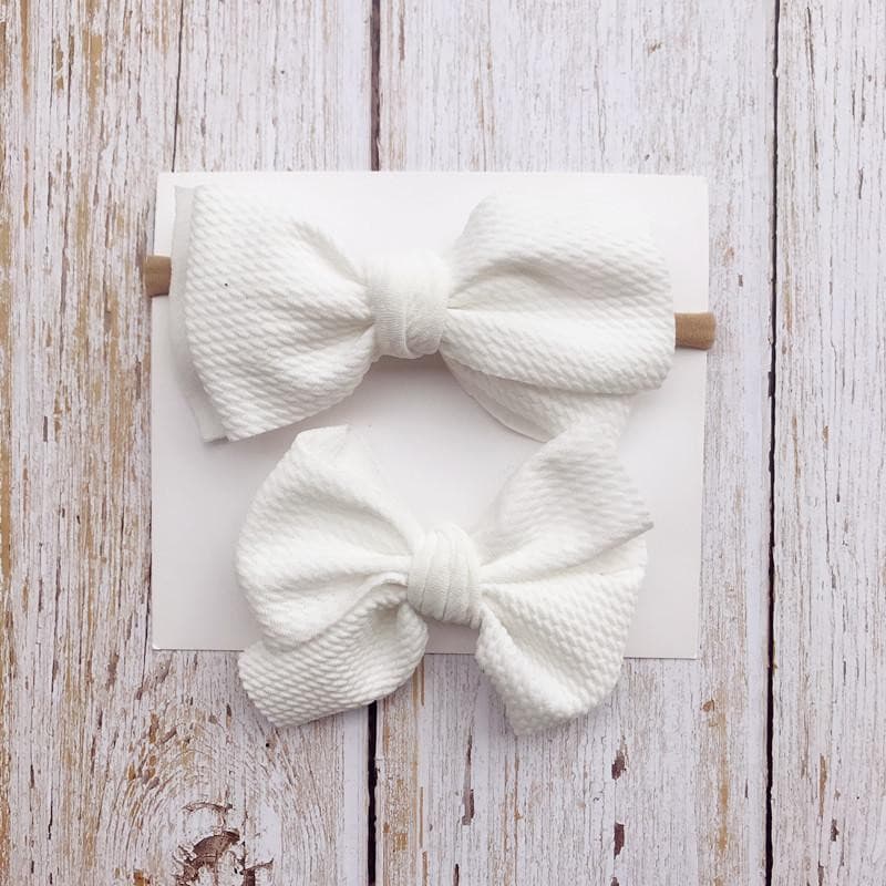 2-Piece Baby Bow Hair Band + Hair Clip.