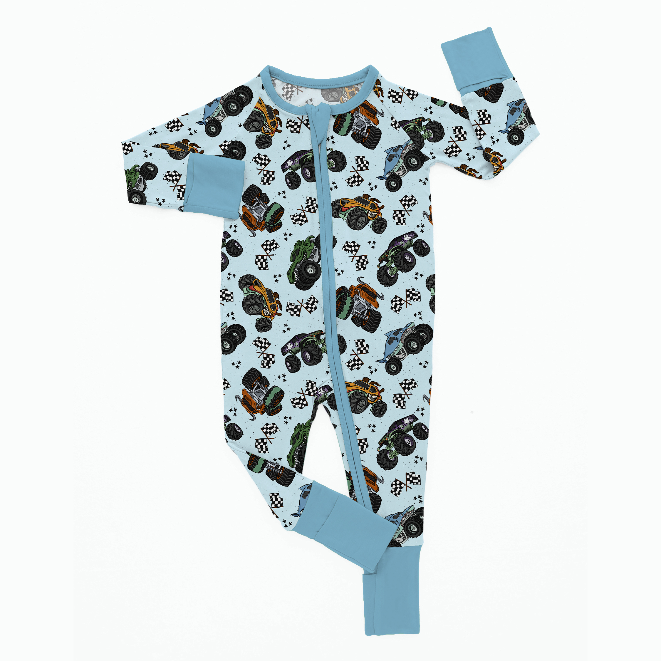 Newborn Monster Trucks Bamboo Sleeper