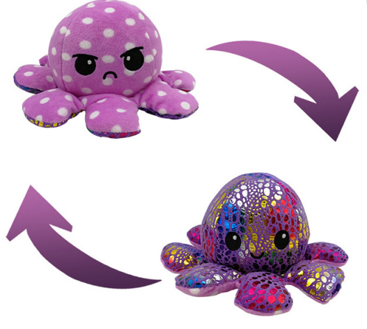 Reversible Octopus Plush.