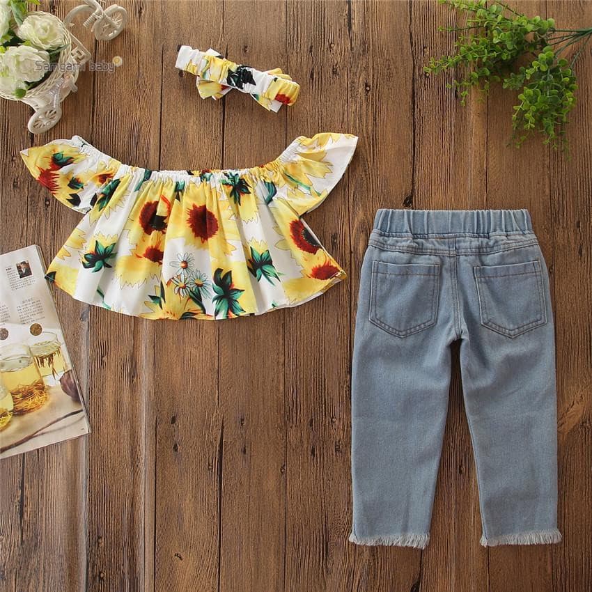 3-Piece Girl's Sunflower Set.