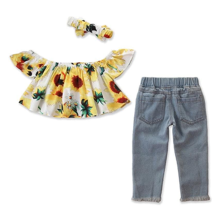 3-Piece Girl's Sunflower Set.