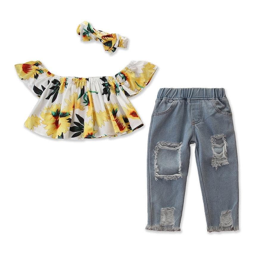 3-Piece Girl's Sunflower Set.