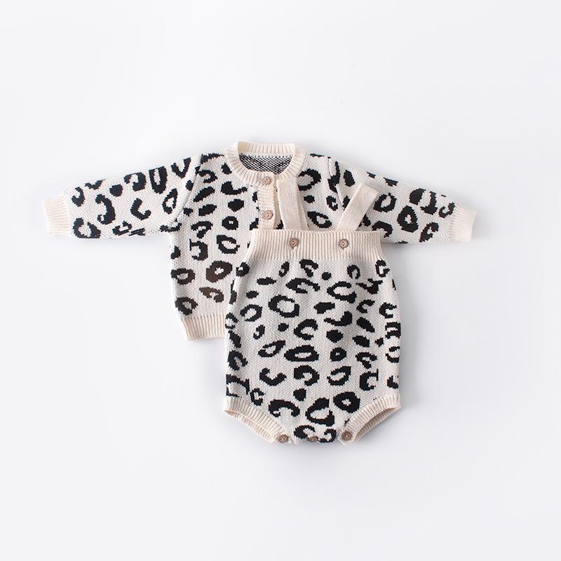 Baby Girl Leopard Knit Sweater.