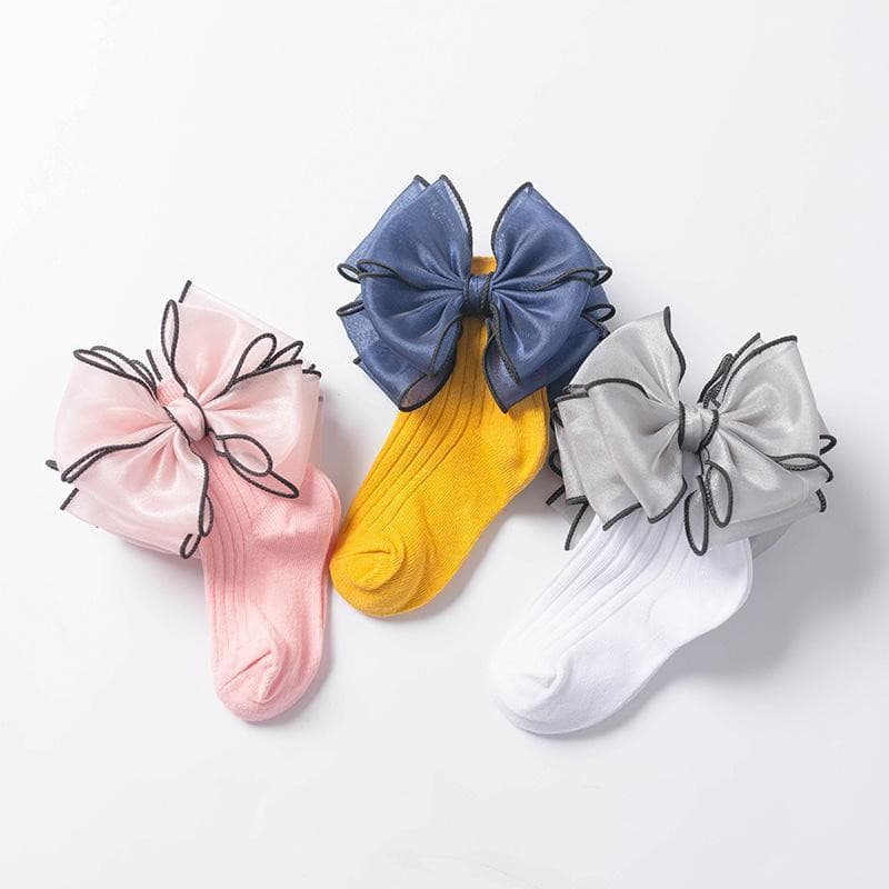 Bowknot Thin Children Socks.