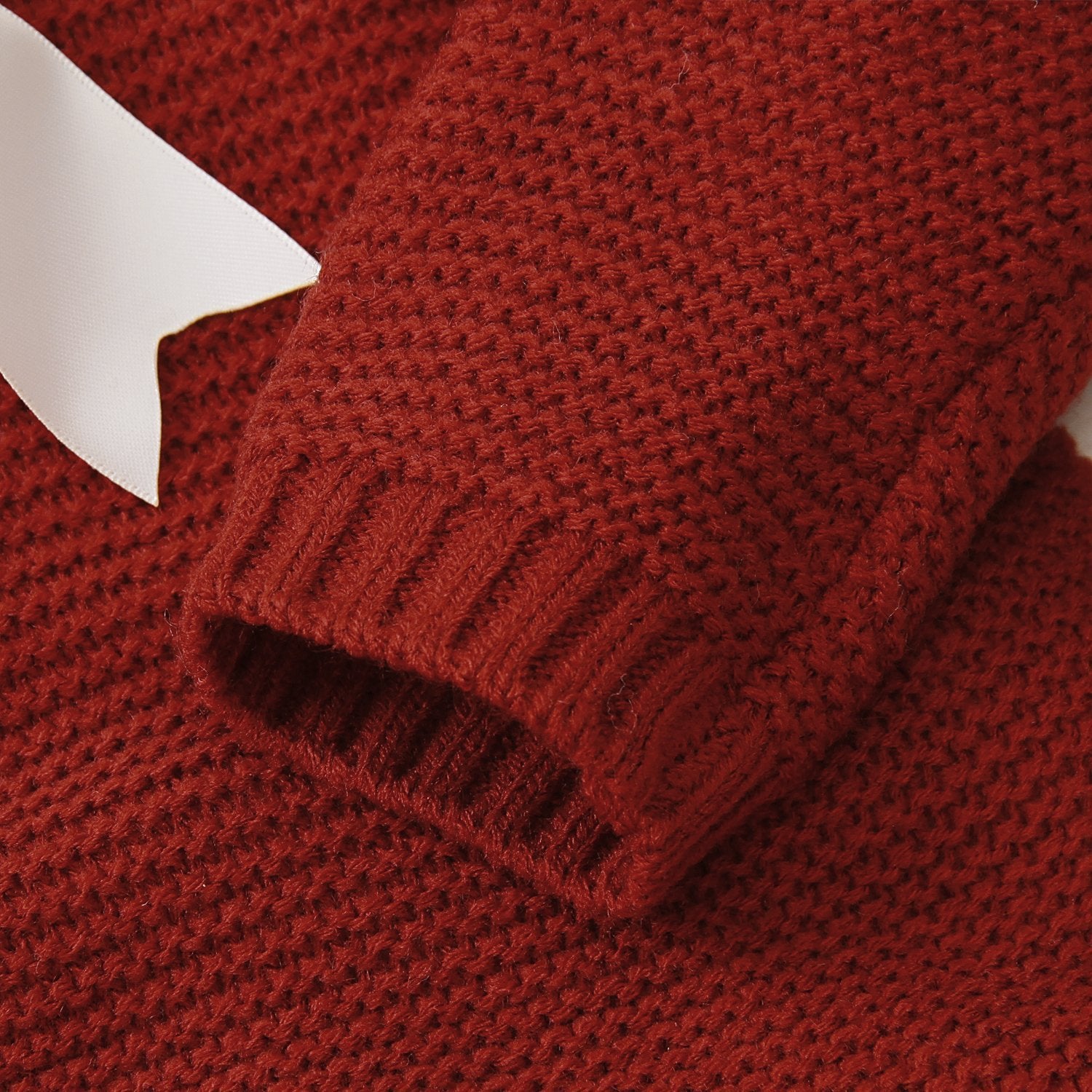 Baby Hooded Bow Knit Sweater.