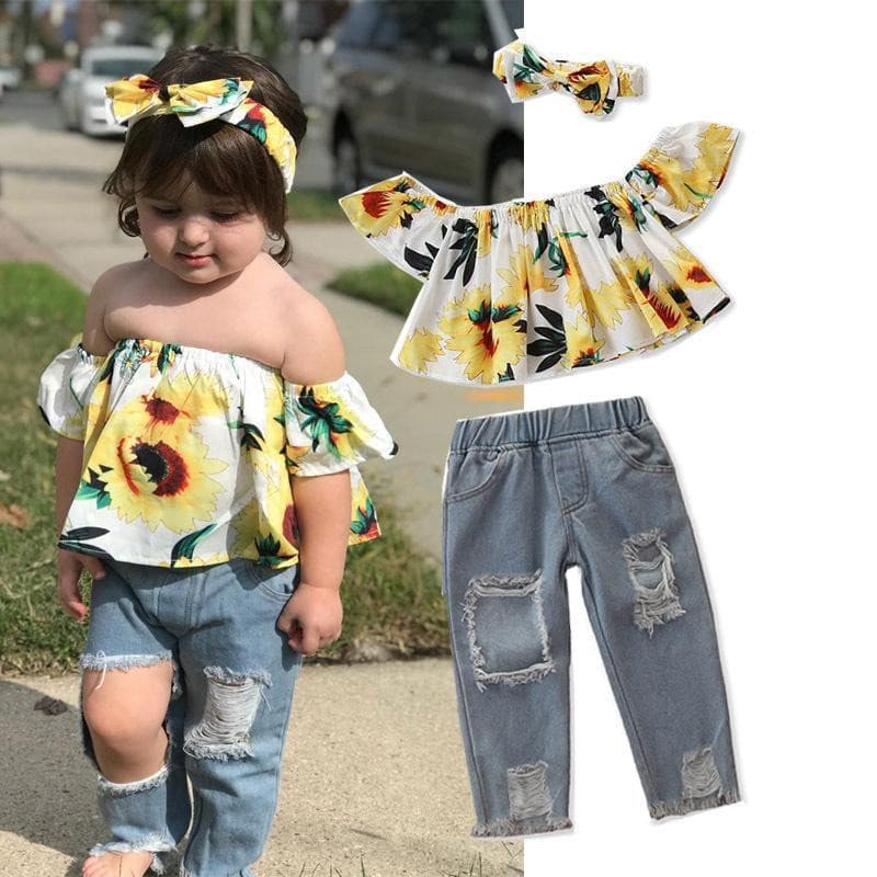3-Piece Girl's Sunflower Set.