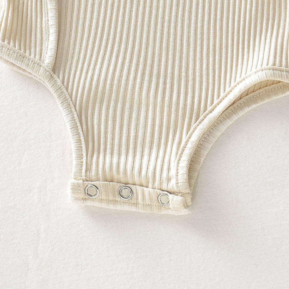 2-Piece Girl's Solid Color Vest Suit.