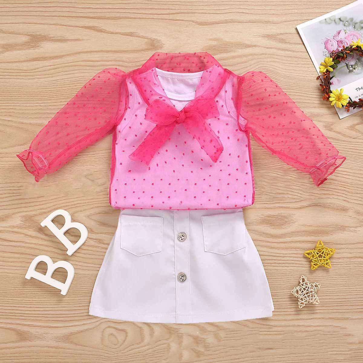 3-Piece Baby Gauze Coat + Vest + Skirt.