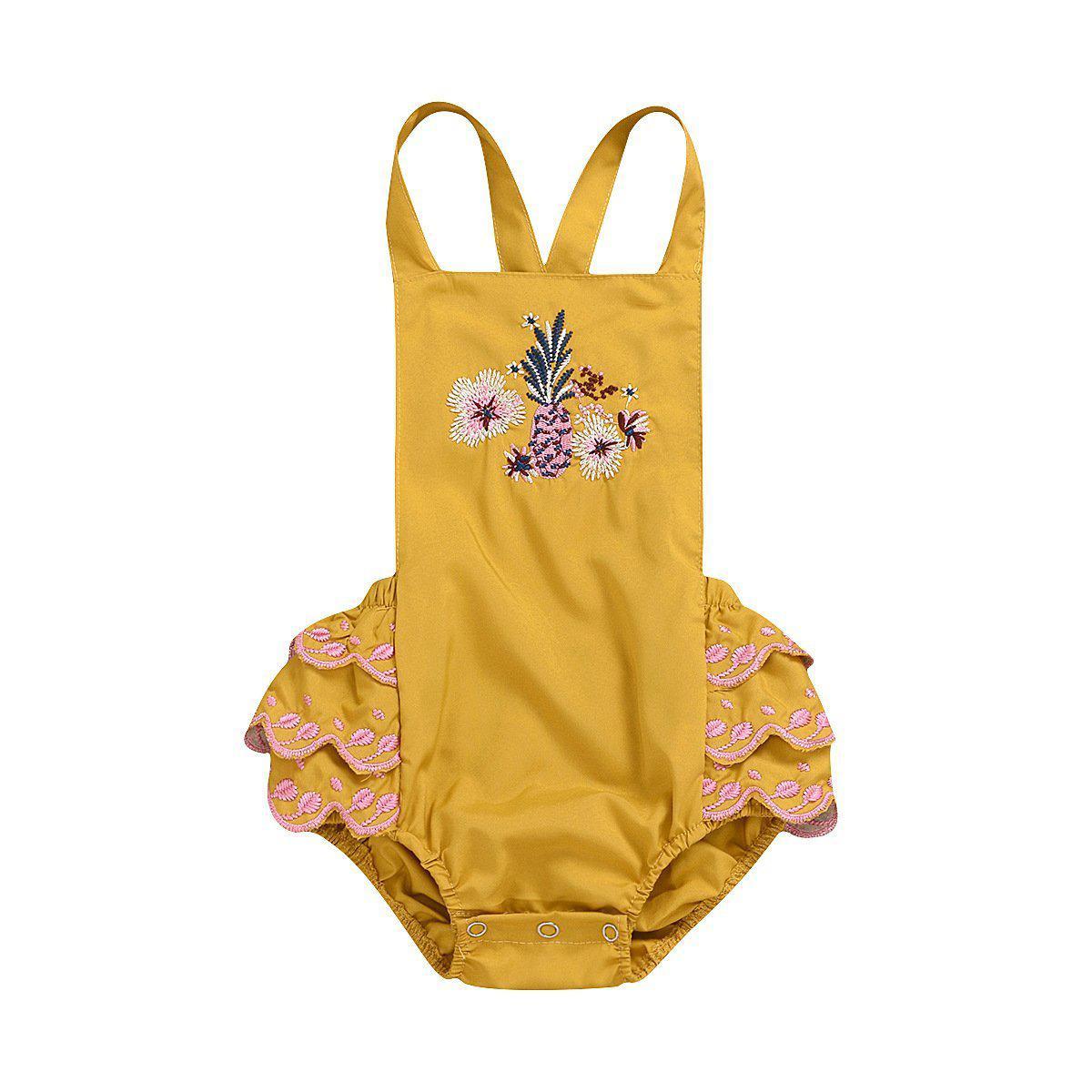 Baby Girl Romper Flower.