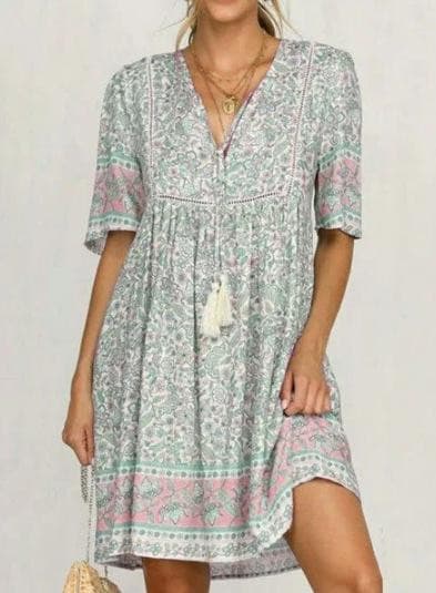 Floral Casual Holiday Dress.