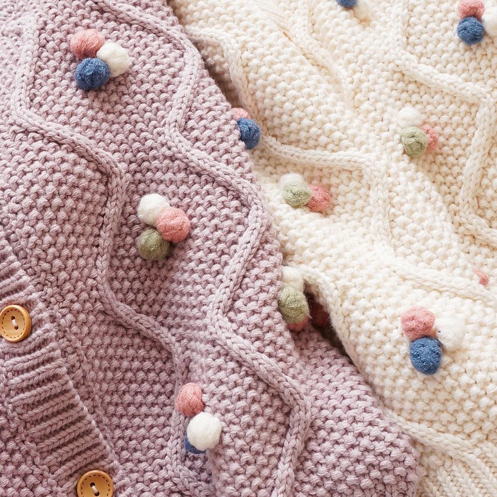 Girls' Knitted Sweater Coat.