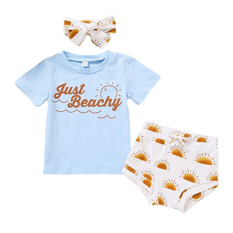 3-Piece Sun Print Suit.