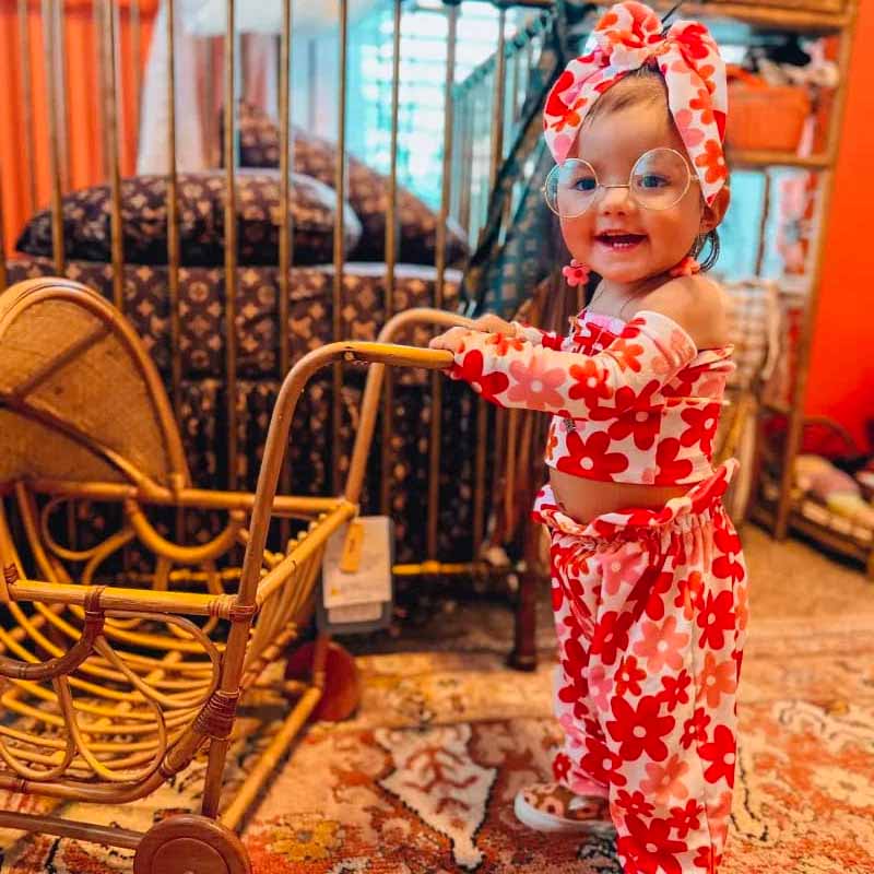 3-Piece Baby Flower Print Set.