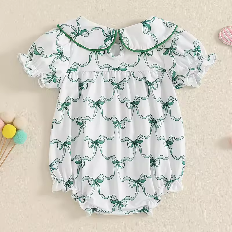 Baby Girl's Bow Romper
