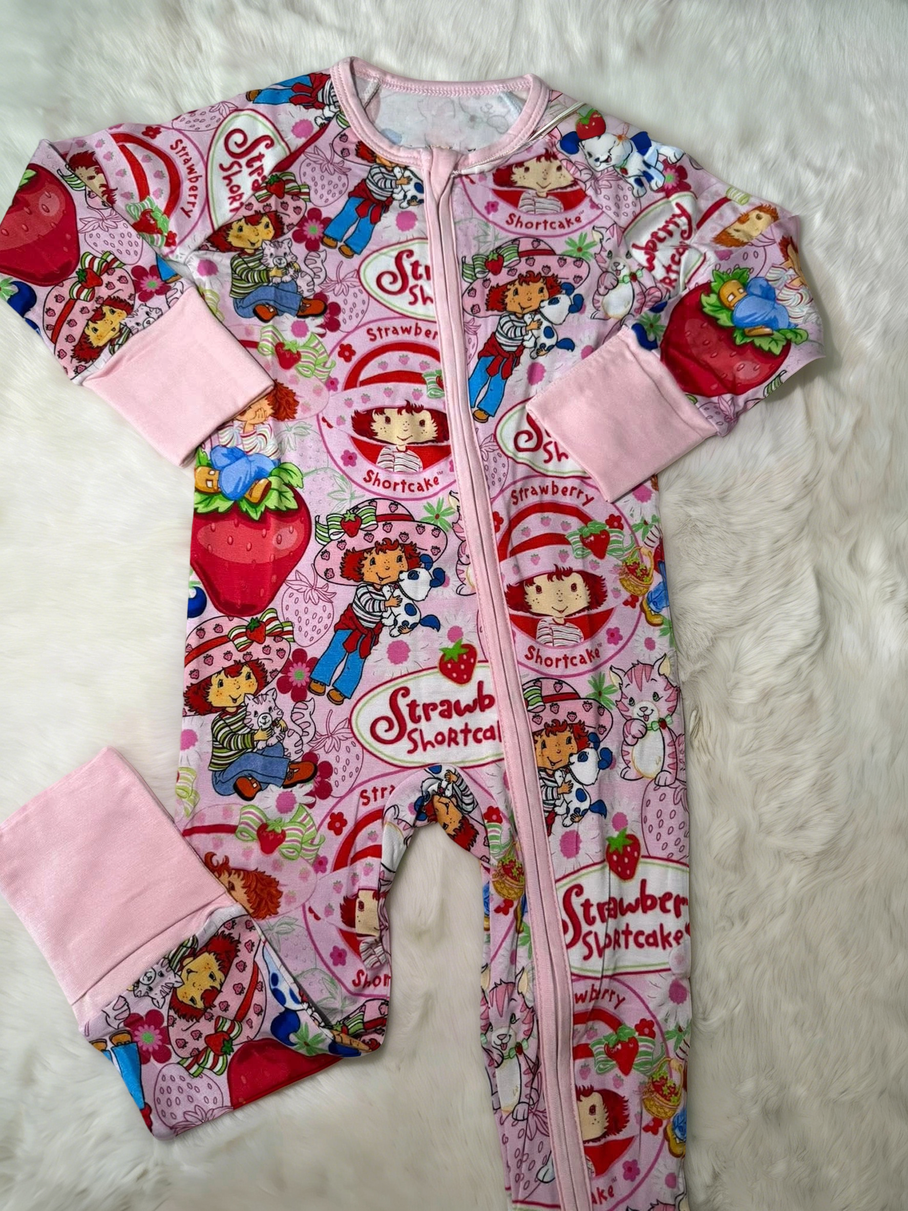 Newborn Strawberry Bamboo Sleeper