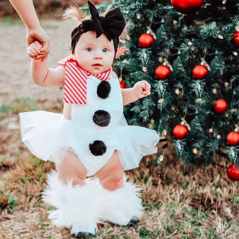 Snowman Romper +Leg Warmers.