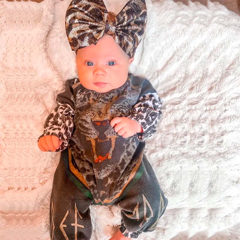 Baby leopard Print Romper.