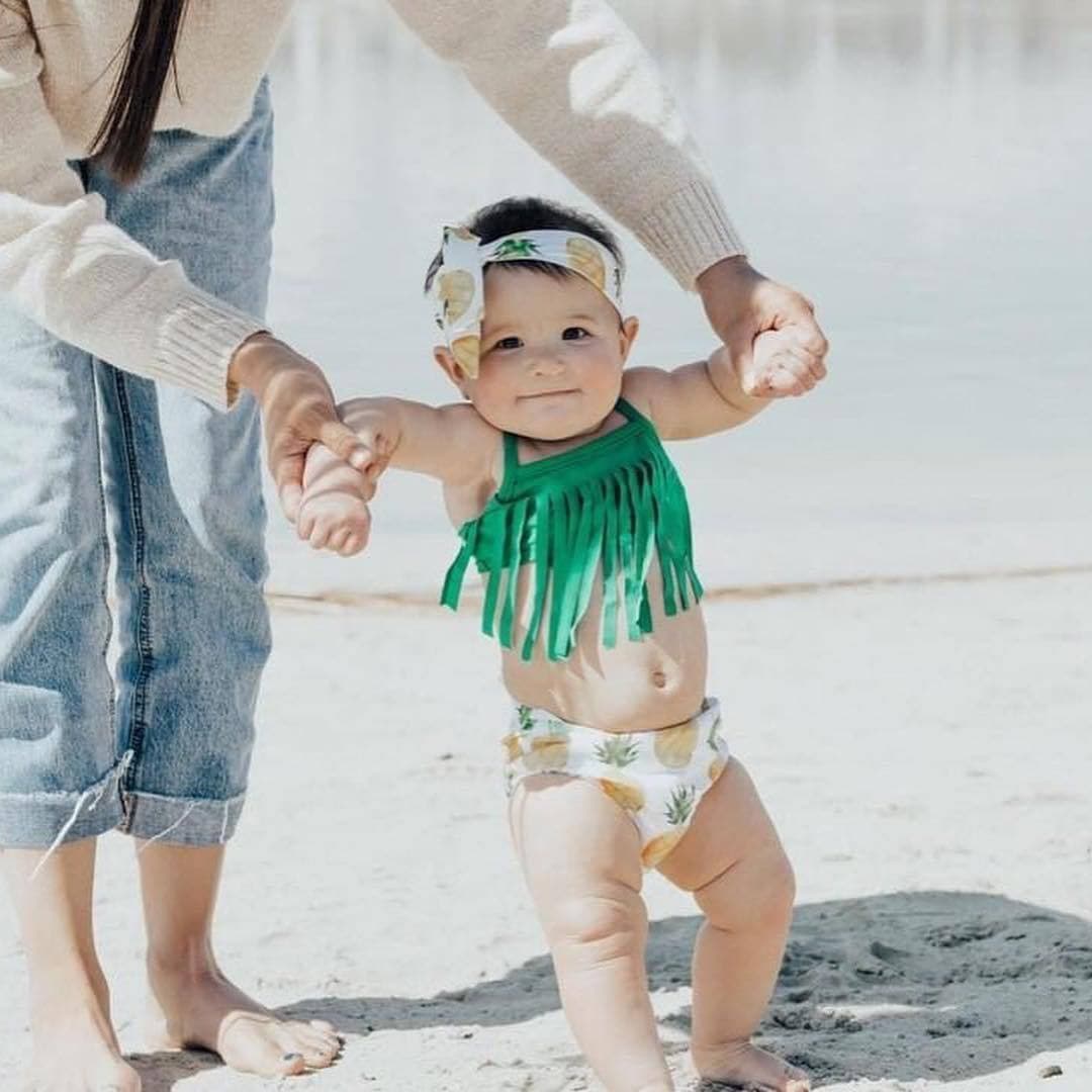 3-piece Baby Tassel Swimsuit.