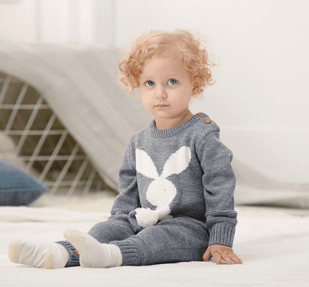 Baby 3D Rabbit Sweater Outfits.