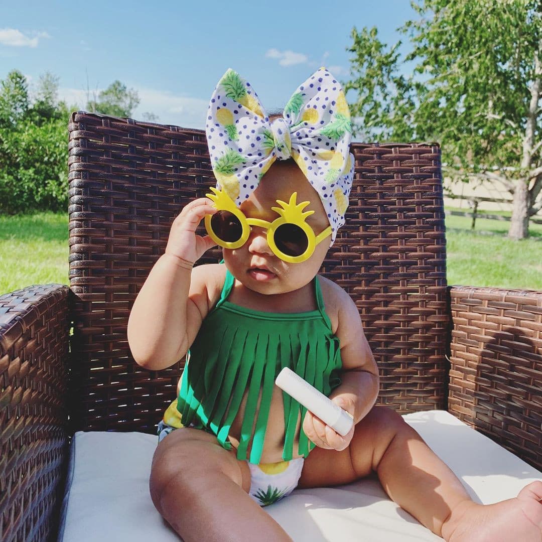 3-piece Baby Tassel Swimsuit.