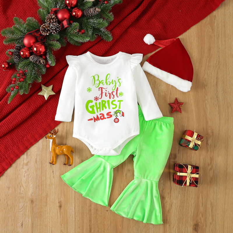 3pcs Christmas Baby Suit