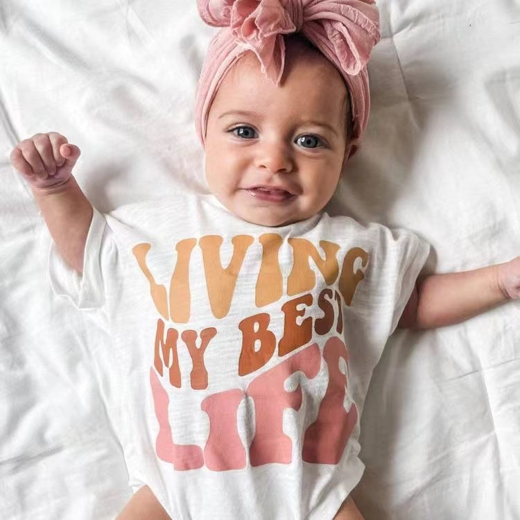 Baby Living my Best Life Print Suit.