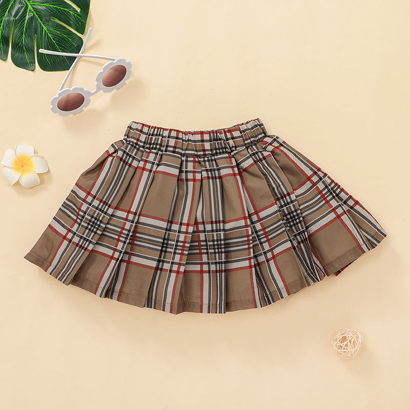 Toddler Lattice Skirt Suits-visikids