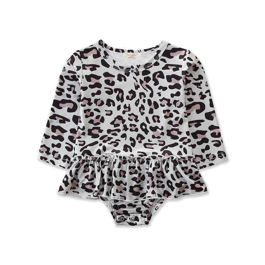 Baby Long Sleeve Leopard Onesie-visikids