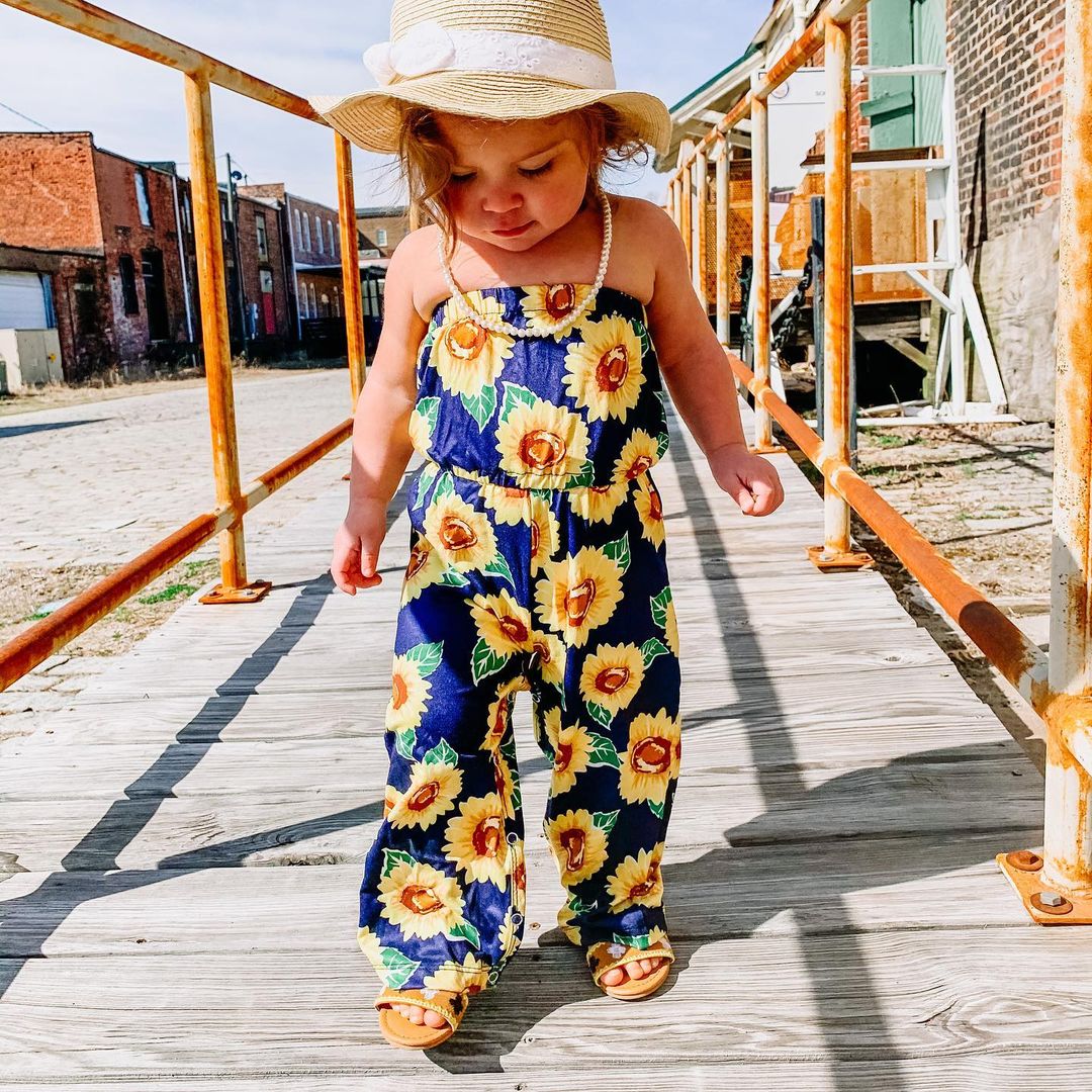 Baby Girl Flower Romper.