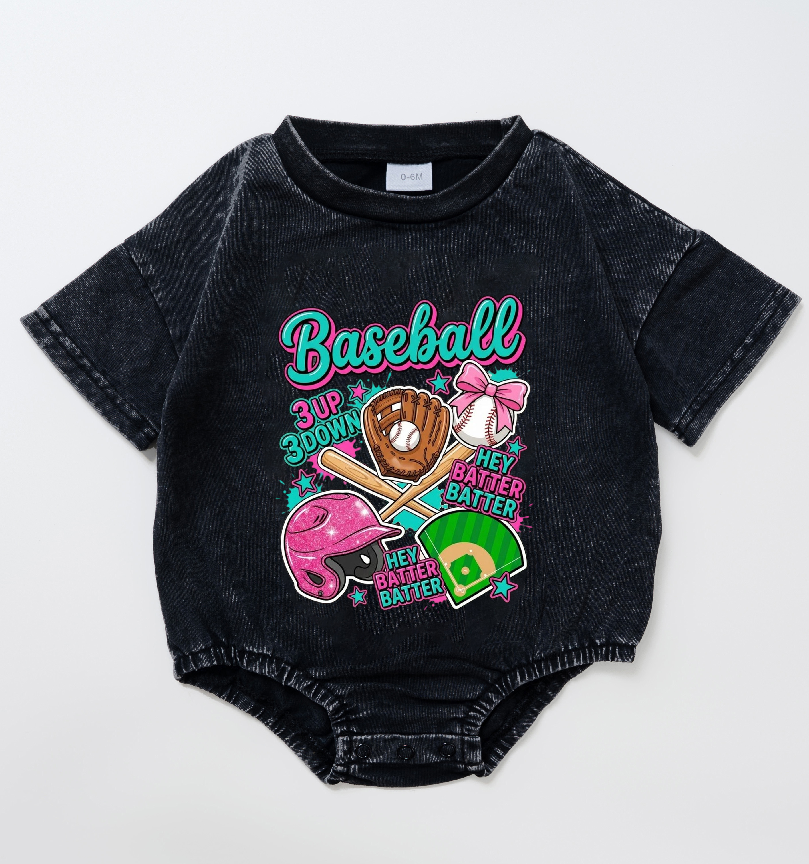 Baby Baseball Bubble Romper