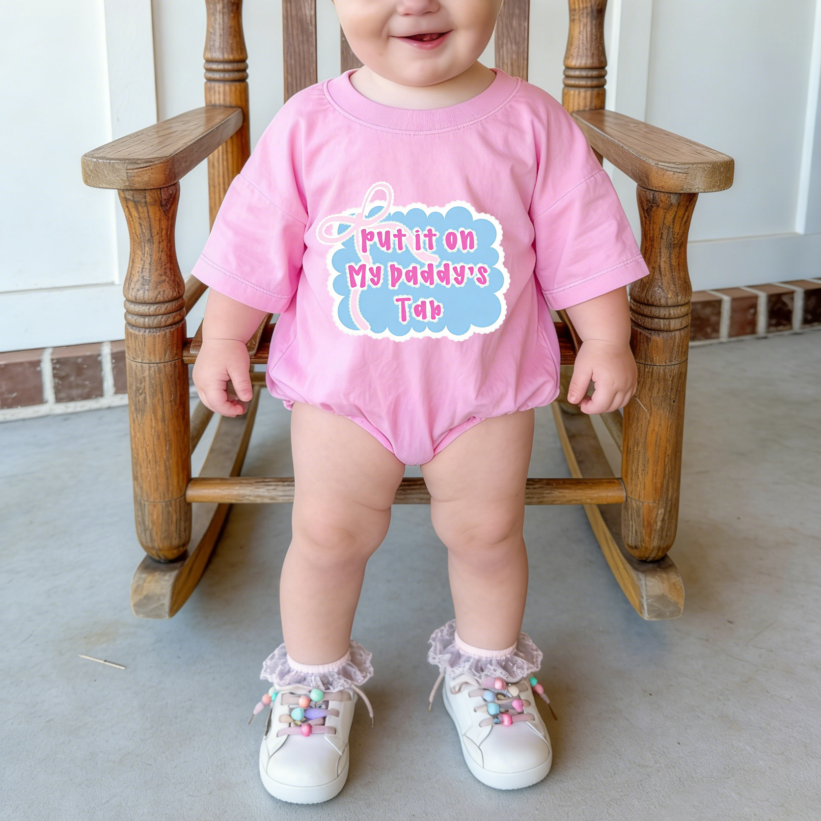 Baby Put It On My Daddy's Tab Romper