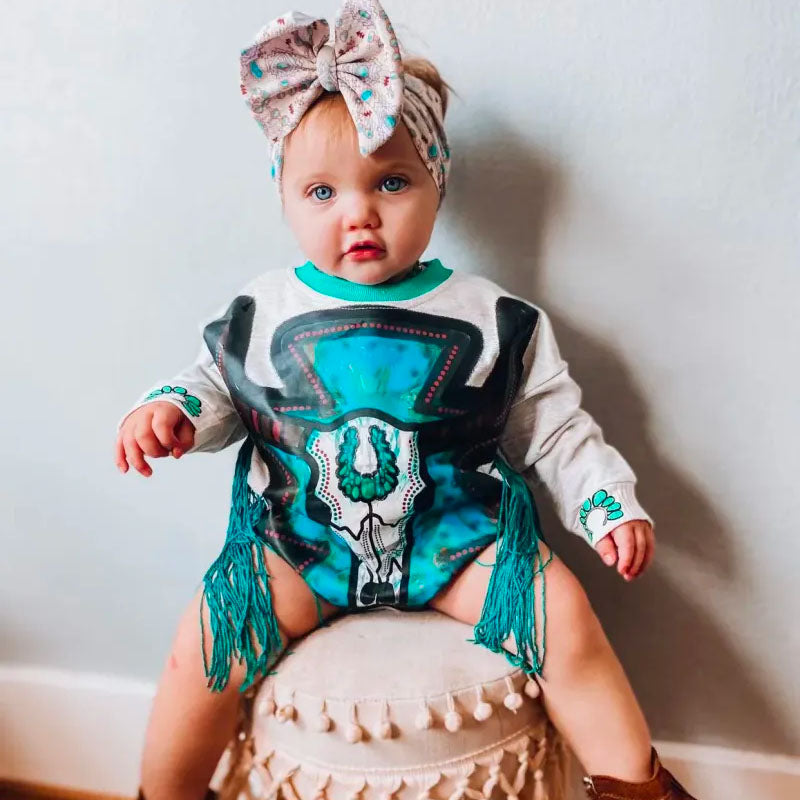 Baby Girl  Print Romper.