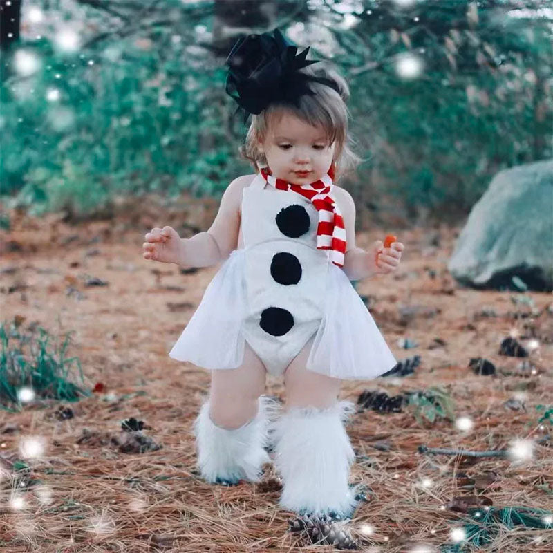 Snowman Romper +Leg Warmers.