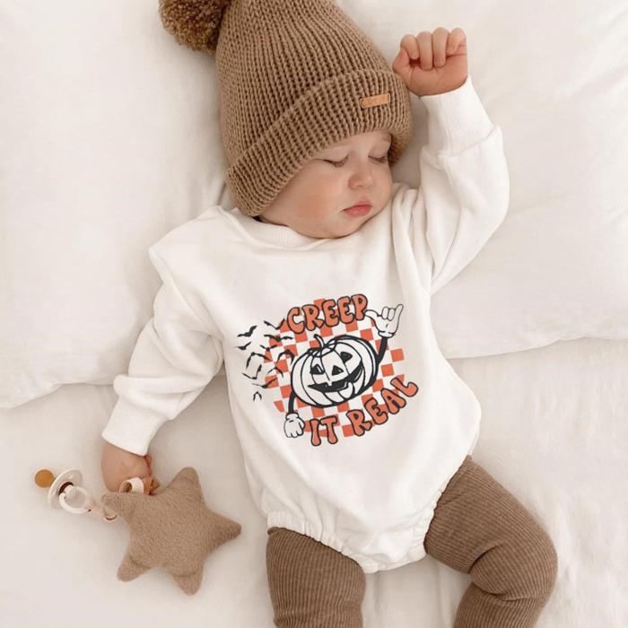 Baby Halloween Print Rompers-visikids