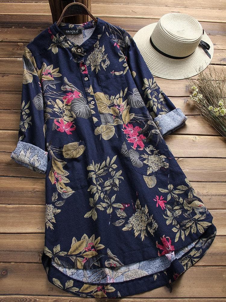 Floral Casual Cotton Top.