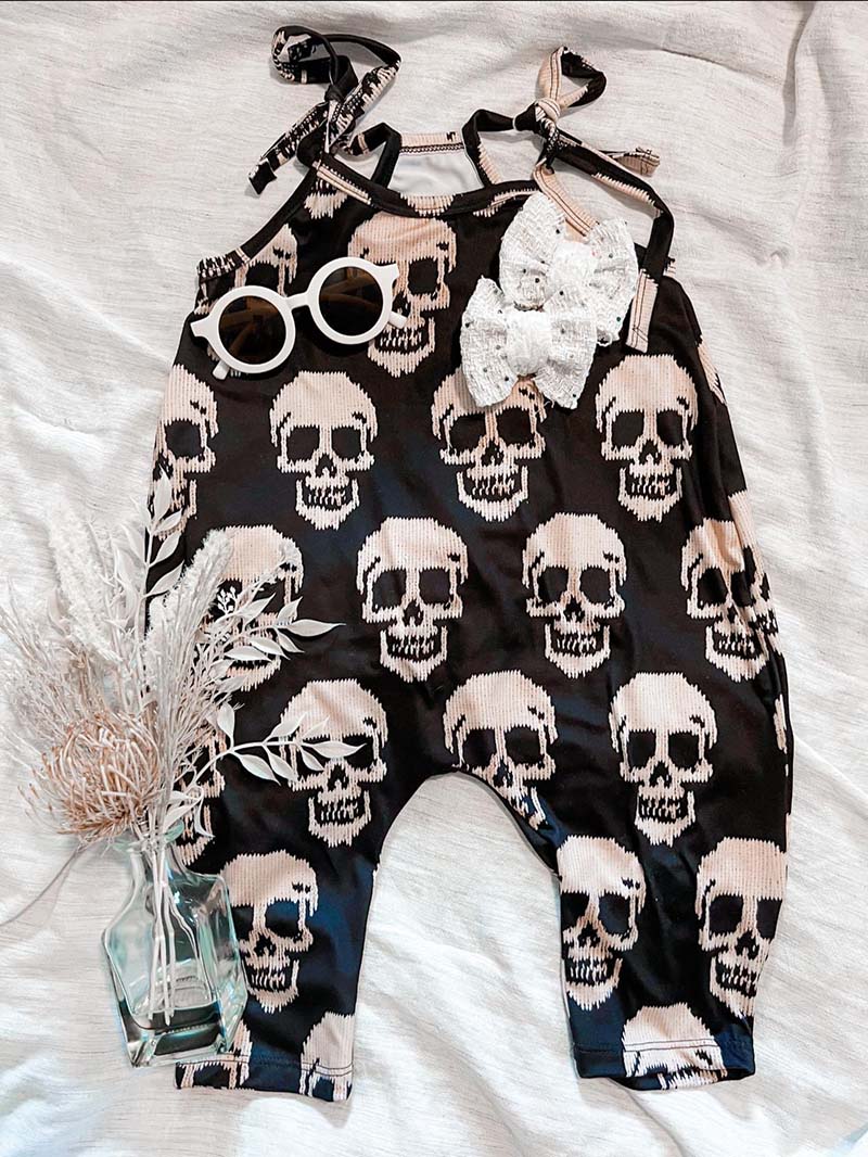 Baby Skull Print Romper