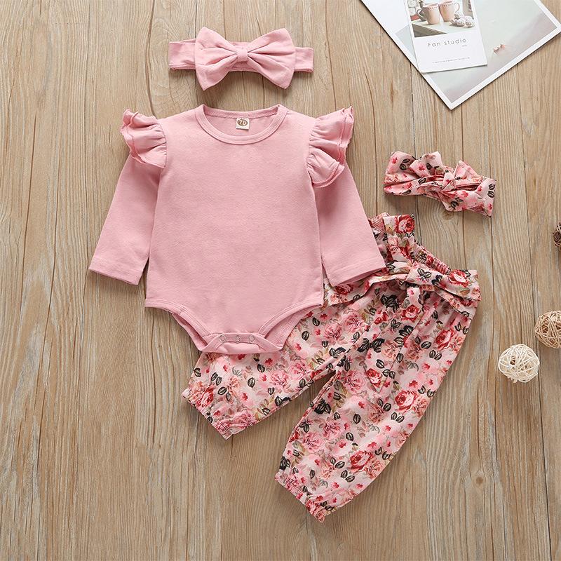 Baby Girl Floral Pink Long Sleeve Suit-visikids