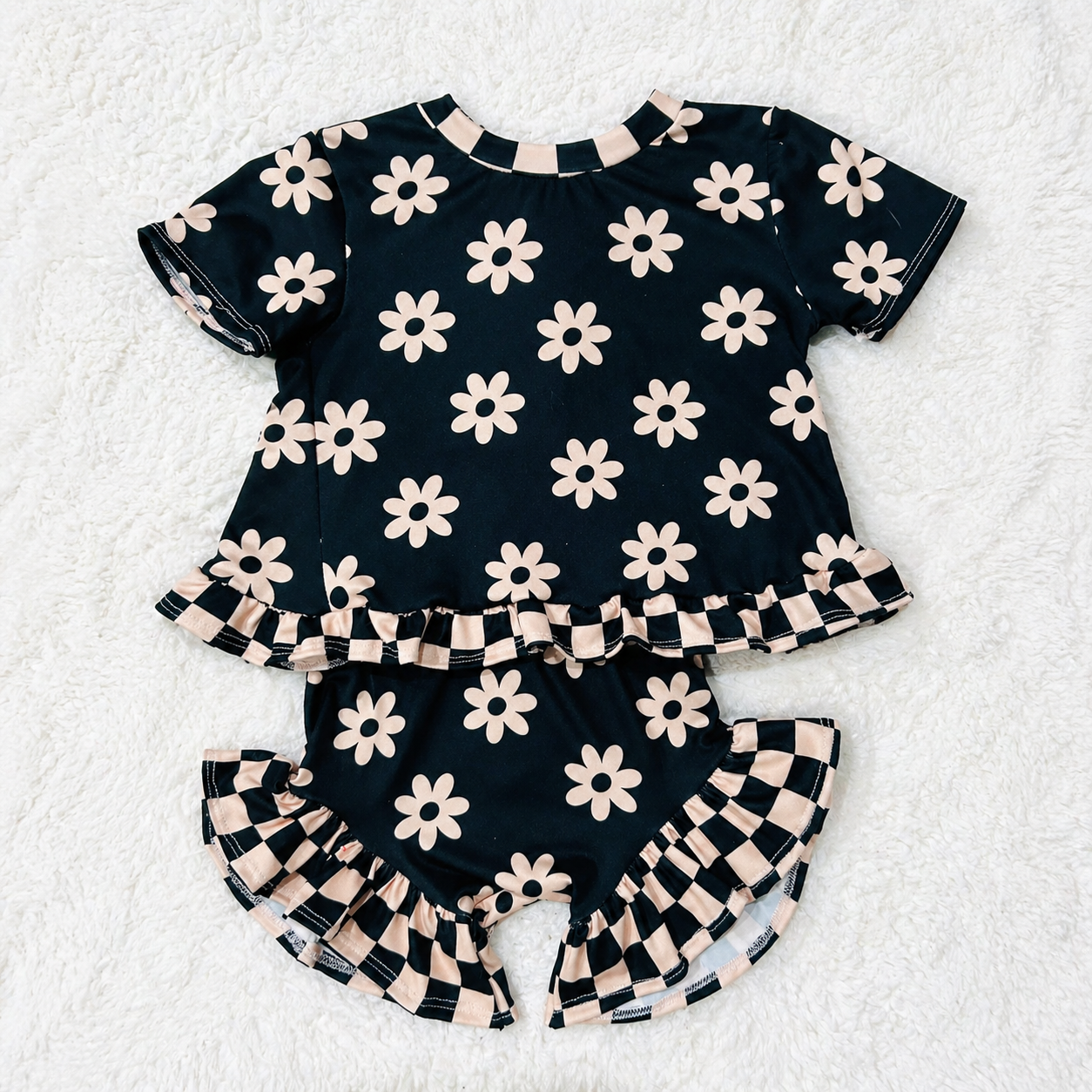 Baby Flower Ruffled Set