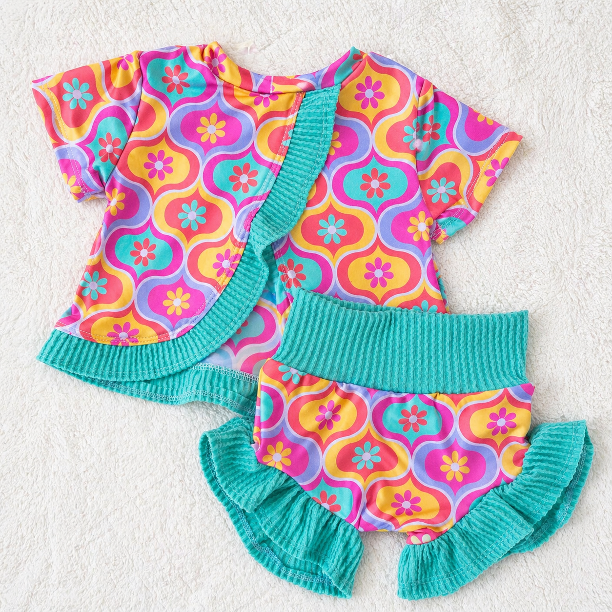 Baby Floral Ruffled Set