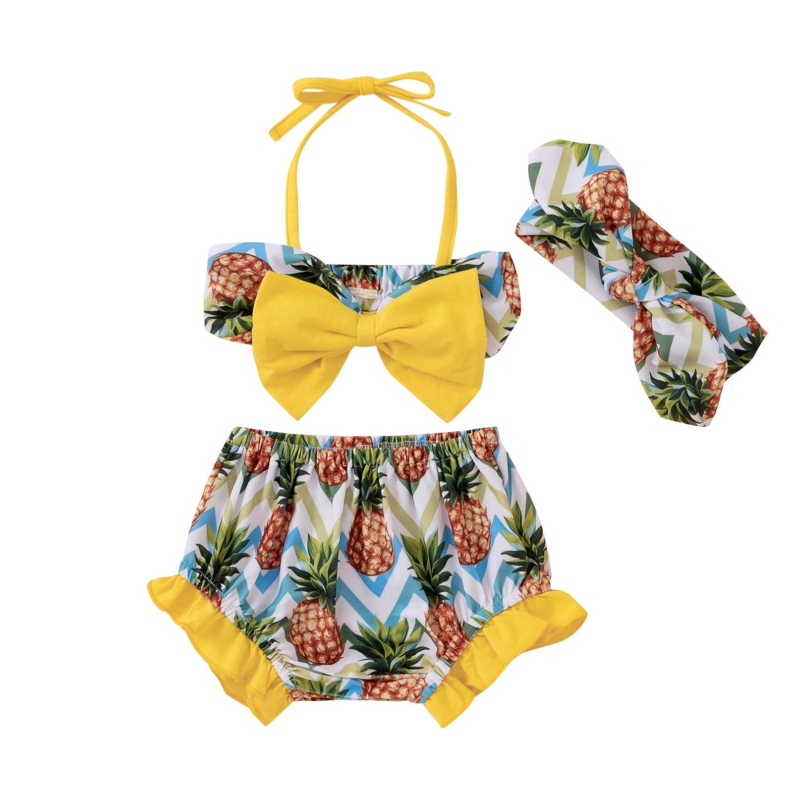 3-piece Pineapple Swim Suit-visikids