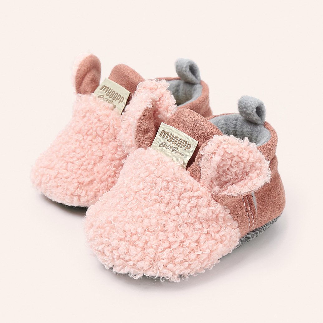 Baby Girl Cotton Plush Shoes.