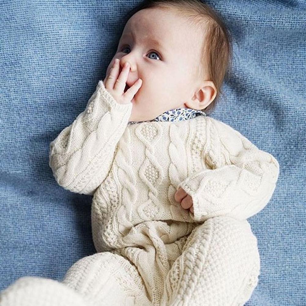 Baby Cotton Knit Romper.