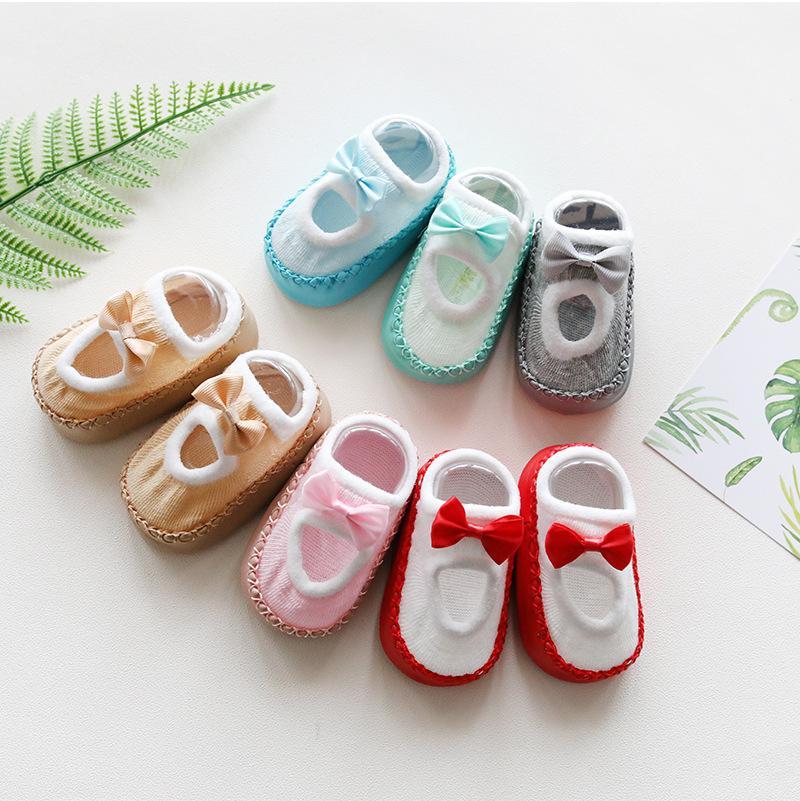 Baby Bow Bottom Floor Shoes.